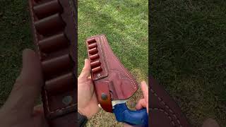 Colt Python Field holster with ammo loops and speed loader pouch chiefsholsters customholster edc [upl. by Akihsal566]