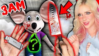 CUTTING OPEN HAUNTED CHUCK E CHEESE DOLL AT 3 AM SCARY WHATS INSIDE [upl. by Attem]