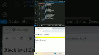 Block Level amp Inline Elements in HTML Block Level Elements  Inline Elements coding inline block [upl. by Patton98]