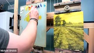 Painting Oil paints over Acrylics using transparent glazes [upl. by Armstrong699]