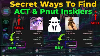 Secret Ways To Find ACT amp Pnut Insiders amp Copy Trade Them  How To Find Profitable Telegram Callers [upl. by Irina618]