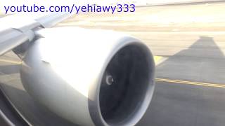 Full Pushback ampTakeoff from Dubai Airport on EgyptAirs B777300ER HD [upl. by Kynan383]