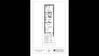 15x60 house plan  low budget building design instyle homes  one bedroom house plan  small house [upl. by Nirual]