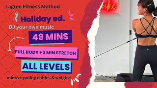 49 mins holiday workout Lagree fitness  microformer Pilates Dec 26 2022 [upl. by Tessie]