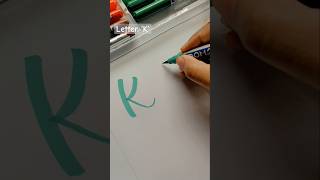 Letter ‘K’ Uppercase and Lowercase  Brush Pen Calligraphy handlettering art calligraphy [upl. by Aloisius611]