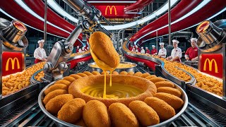 How McDonald’s Chicken Nuggets are made in Factories  Chicken McNuggets Production Process [upl. by Tdnerb]