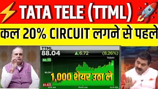 ttml share latest news today  tata teleservices share news update  ttml share price [upl. by Onafets39]