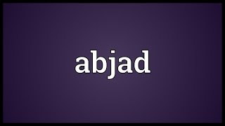 Abjad Meaning [upl. by Nosreh]