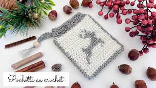 Pochette au crochet  Tuto crochet débutant 🧶 Déco de Noël au crochet facile Grille crochet gratuite [upl. by Asik]