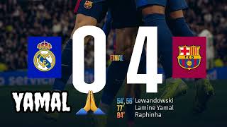 Real Madrid 0  4 Barcelona 😱 La máquina Cule destroza al madrid de mbappe [upl. by Varick]