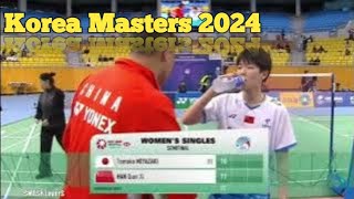 HAN Qian Xi China vs Tomoka MIYAZAKI Japan Womens Singles SemiFinals Korea Masters 2024 [upl. by Ramat]