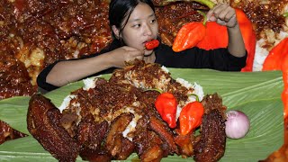 Grilled Pork Curry With Rice Naga Mukbang [upl. by Yerbua909]