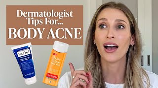 Body Acne or Folliculitis Dermatologist Tips amp Drugstore Skincare Products to Try  Dr Sam Ellis [upl. by Dorolice]