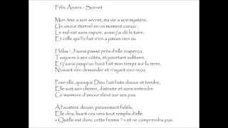 Arvers Félix  SONNET  Mon âme a son secret ma vie a son mystère [upl. by Agnes426]