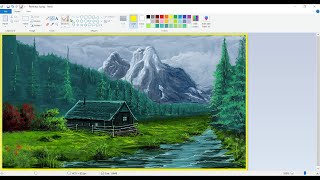 MS Paint Tutorial  Easy amp Awesome Scenery Landscape Drawing [upl. by Oicatsana]