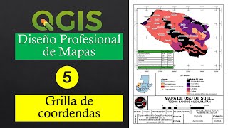 Diseño profesional de Mapas en QGIS Grilla de coordendas [upl. by Eimia453]