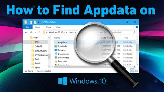 How to Find Missing Appdata Folder on Windows 10 2021  Appdata Not Showing 【 Solution Found 】 [upl. by Hairas704]