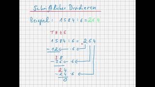 Schriftliches Dividieren Klasse 5 [upl. by Ellehcan]