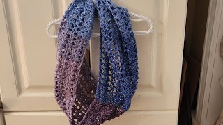 Lacy crochet scarf Tutorial  EASY one row repeating pattern With written instructions [upl. by Renwick]