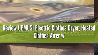 Review UEMUSI Electric Clothes Dryer Heated Clothes Airer with Cover for Clothes Drying 2Tier 100 [upl. by Akissej]