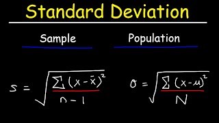 Standard Deviation Formula Statistics Variance Sample and Population Mean [upl. by Silliw]