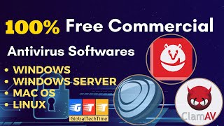 Top 3 Best Lifetime Free Commercial Antivirus Softwares  Windows  Linux  MAC OS  GlobalTechTime [upl. by Dick669]