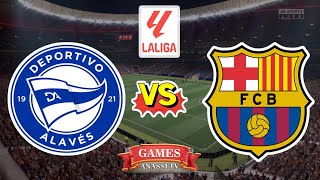 Deportivo Alaves vs Barcelona  Laliga Spanish Primera 2024  eFootball PES Gameplay PC HD [upl. by Suoivatra]