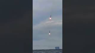 SpaceX Rocket boosters Another safe landing  shorts rocket spacex [upl. by Oleta827]