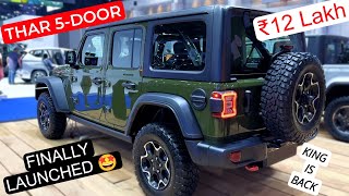 Finally MAHINDRA THAR 5DOOR Launched  THAR ROXX  ₹12 Lakh  EVERYTHING CHANGED [upl. by Eleon]