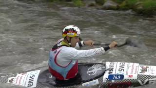 Hannes Aigner GER  Final K1M  2016 ECA Canoe Slalom European Championships [upl. by Wash]