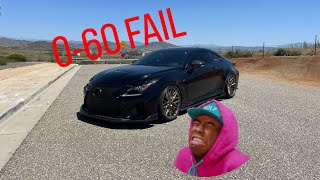 POV Modded Lexus RCF 060 FAIL 🤦🏾‍♂️ Too Much Power [upl. by Negris]