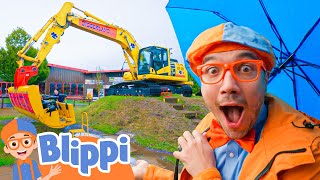 How To Use An EXCAVATOR with Blippi  Construction Vehicles Adventure  Educational Videos For Kids [upl. by Adamec]