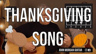 How to Play quotThanksgiving Songquot by Adam Sandler Guitar [upl. by Nomma]