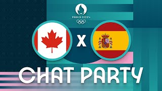 Canada v Spain  Mens Olympic Basketball Tournament Paris 2024  Chat Party ⚡🏀 [upl. by Akiv]