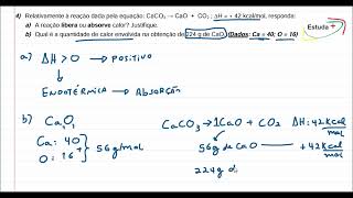 Termoquímica com estequiometria [upl. by Anailuj]