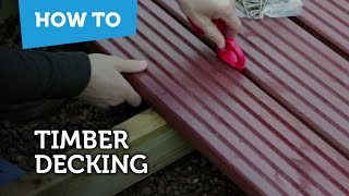 How To Build amp Lay Timber Decking [upl. by Hgielram429]