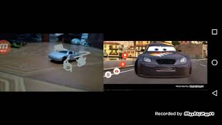 Cars 2 Crash Italy Comparison Original VS Stop Motion [upl. by Aerdnahs]