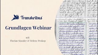 Transkribus Grundlagen Webinar Deutsch [upl. by Jaquith]