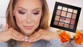 NYX quotWarm Neutralsquot Ultimate Shadow Palette Tutorial  Review [upl. by Nnylarac350]