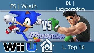 Momocon 2017  FS  Wrath Sonic vs BL  Lazyboredom Little Mac  Smash 4 L Top 16 [upl. by Ednil]