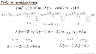 Dynamische Systeme  Teil 42  Linearisierung einer DGL um die Ruhelage [upl. by Aihset]