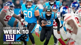 New York Giants vs Carolina Panthers  2024 Week 10 Game Highlights [upl. by Nayve]