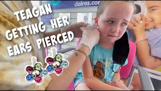 Teagans Ear Piercing at Claires [upl. by Wilhelmine]