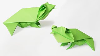 Comment faire une GRENOUILLE en ORIGAMI [upl. by Ibbie]