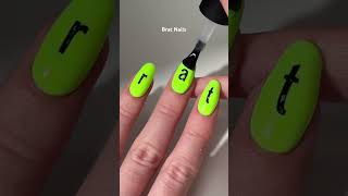 NFC Chip BRAT nails 🍏🍏🍏 brat nailart charlixcx nfcchip [upl. by Salokkin]