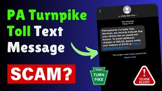 PA Turnpike Toll Bill Scam Text Be Aware [upl. by Aneeb40]