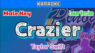 Crazier by Taylor Swift Karaoke  Male Key  Lower Version [upl. by Eppesiug77]