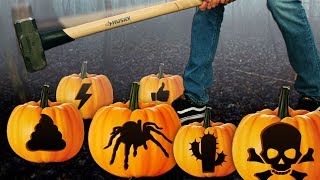 DONT Smash the Wrong Halloween Pumpkin SCARY MYSTERY PUNISHMENTS [upl. by Halimak]