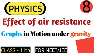 Effect of air resistance in motion  Graphs in motion under gravity  Class 11th  NEETJEE [upl. by Drye393]