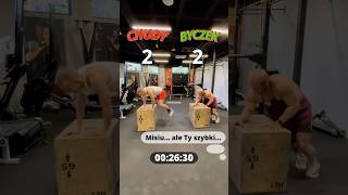 Chudy vs Byczek 99 chudyvsbyczek corss fast gym challenge box [upl. by Retsevlis]